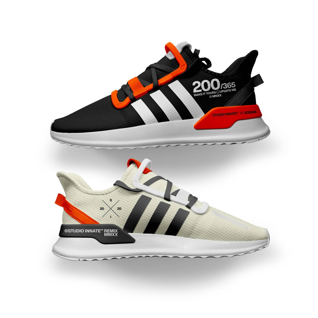 Adidas u path hot sale run black and white