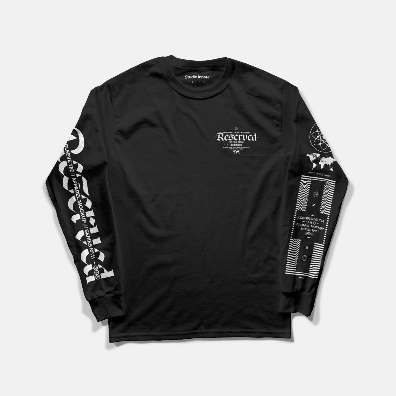 Long sleeve 2025 t shirt mockup