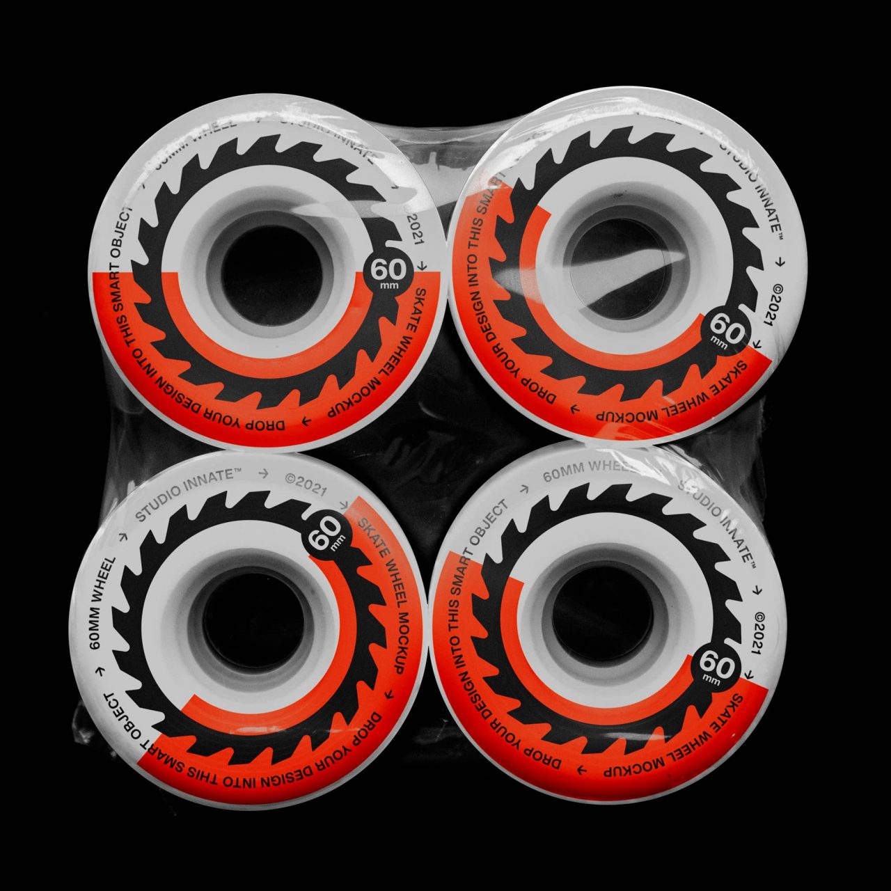 Plastic Wrapped Skate Wheels Studio Innate