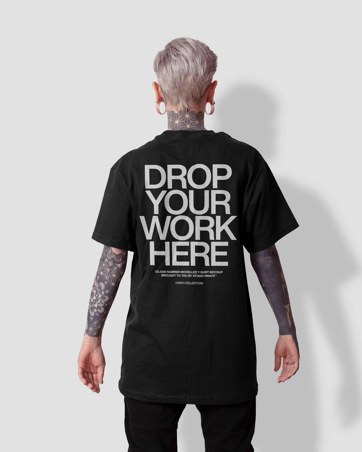 Gildan Hammer T-Shirt Mockup | Studio Innate | Holly Inked