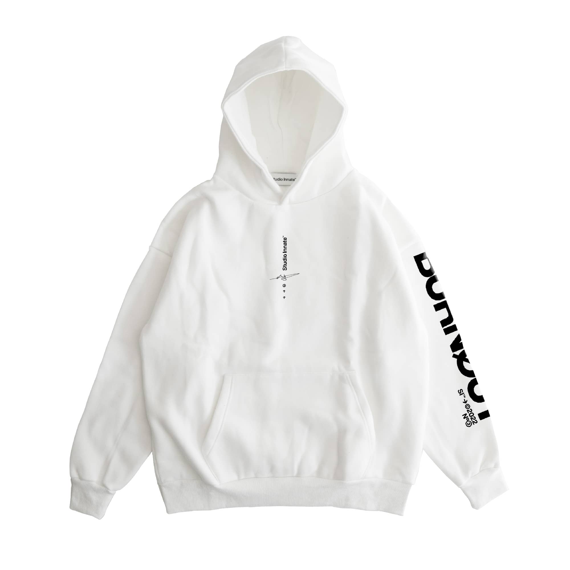 Buronout-White-Hoodie-Front