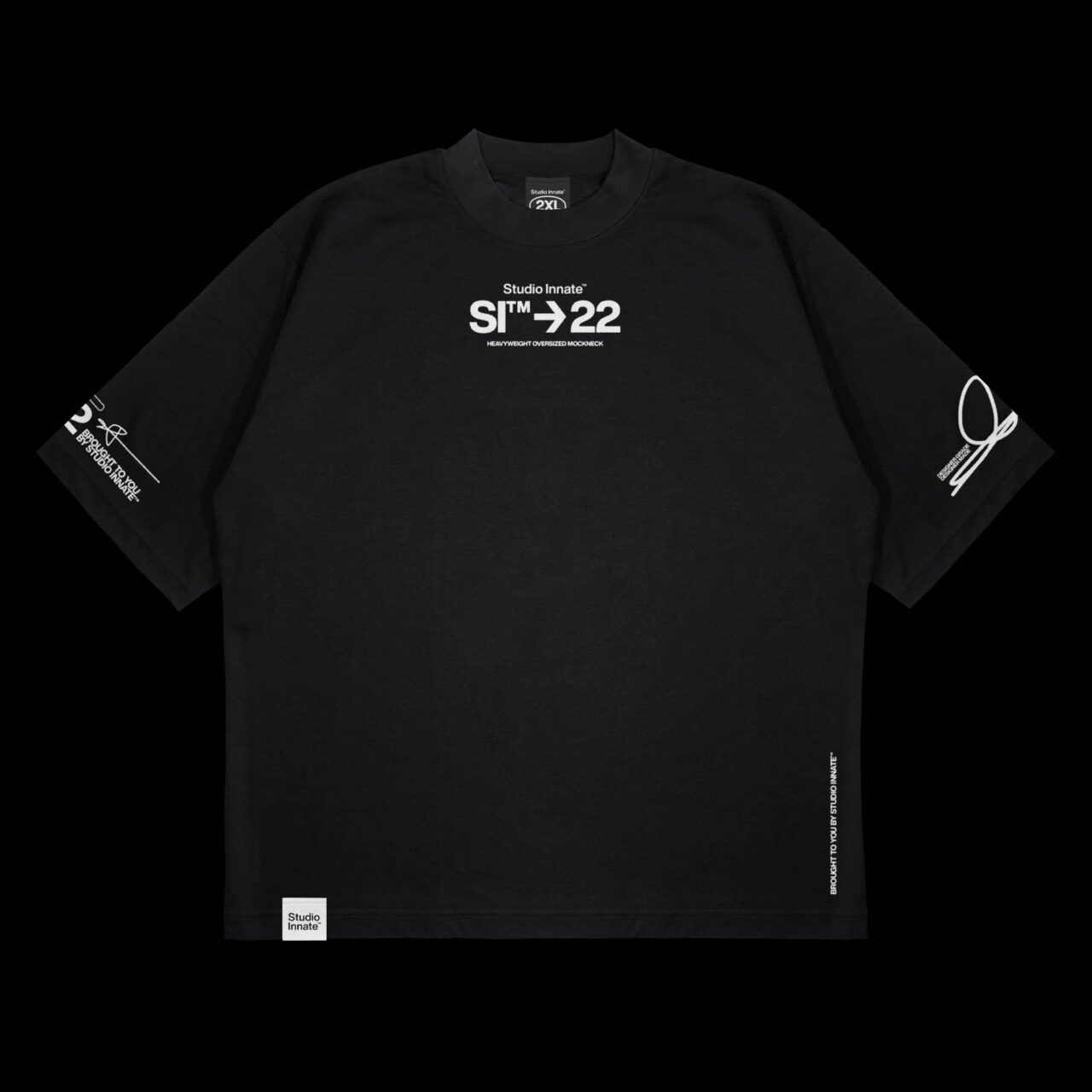 Basic black Mock T-shirt