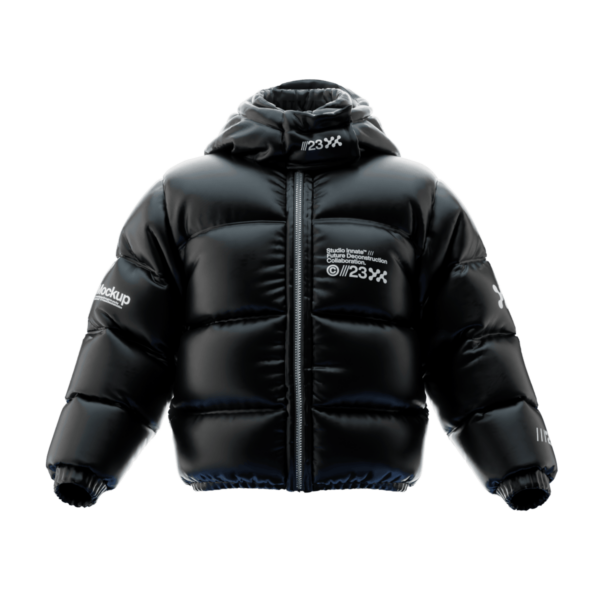 3D Puffer Jacket Mockup (Hooded) - Standard