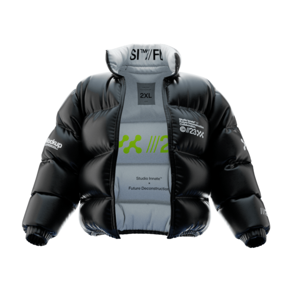 3D Puffer Jacket Mockup (Unzipped) - Standard
