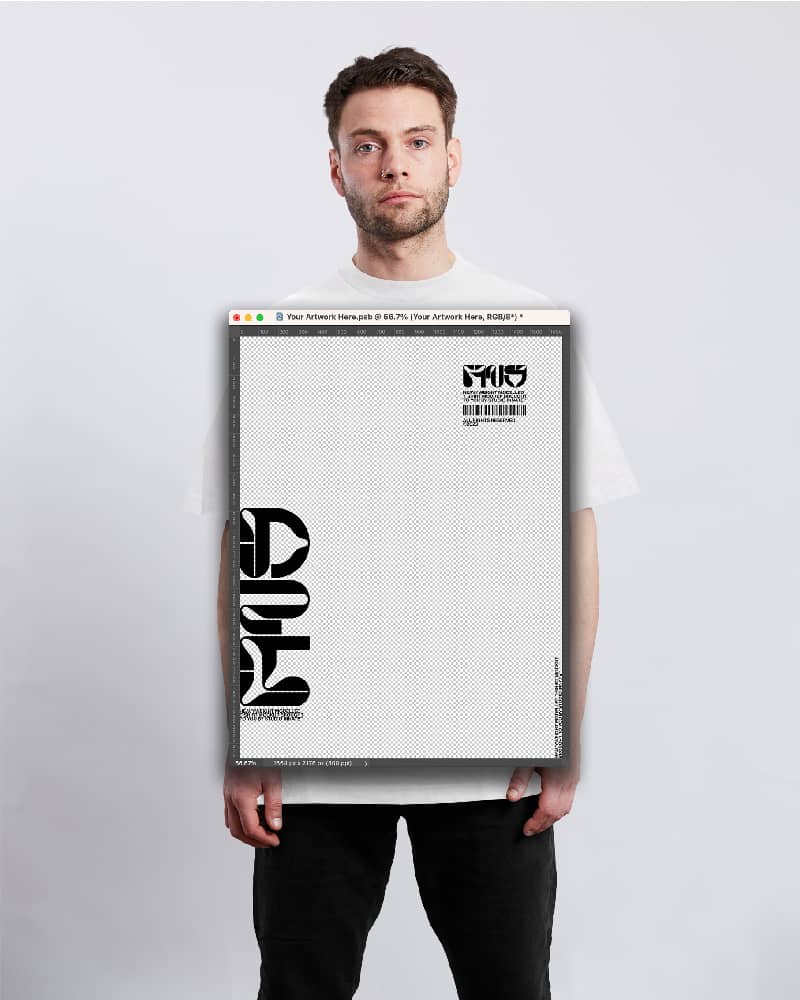 Modelled Oversized T Shirt Mockup Showcase Your Designs