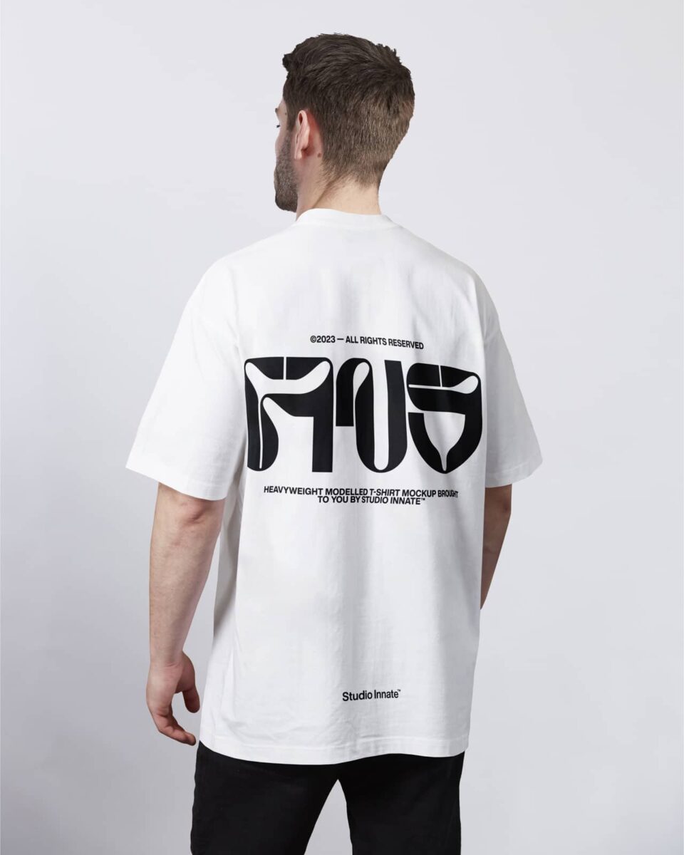Modelled oversized t shirt mockup showcase your designs