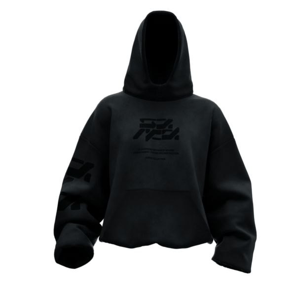 Walking 3D Mock-Neck Hoodie Mockup - Standard