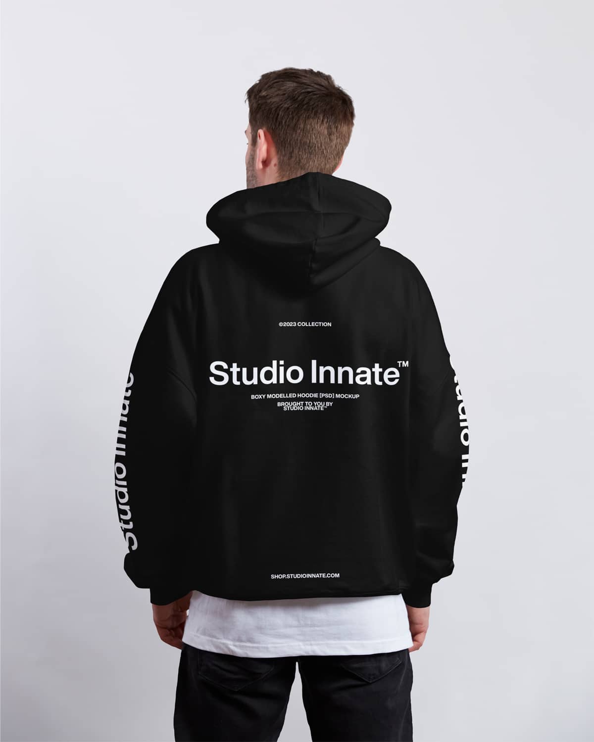 Modelled Boxy Hoodie Mockup: Bring Your Designs to Life with Realistic ...