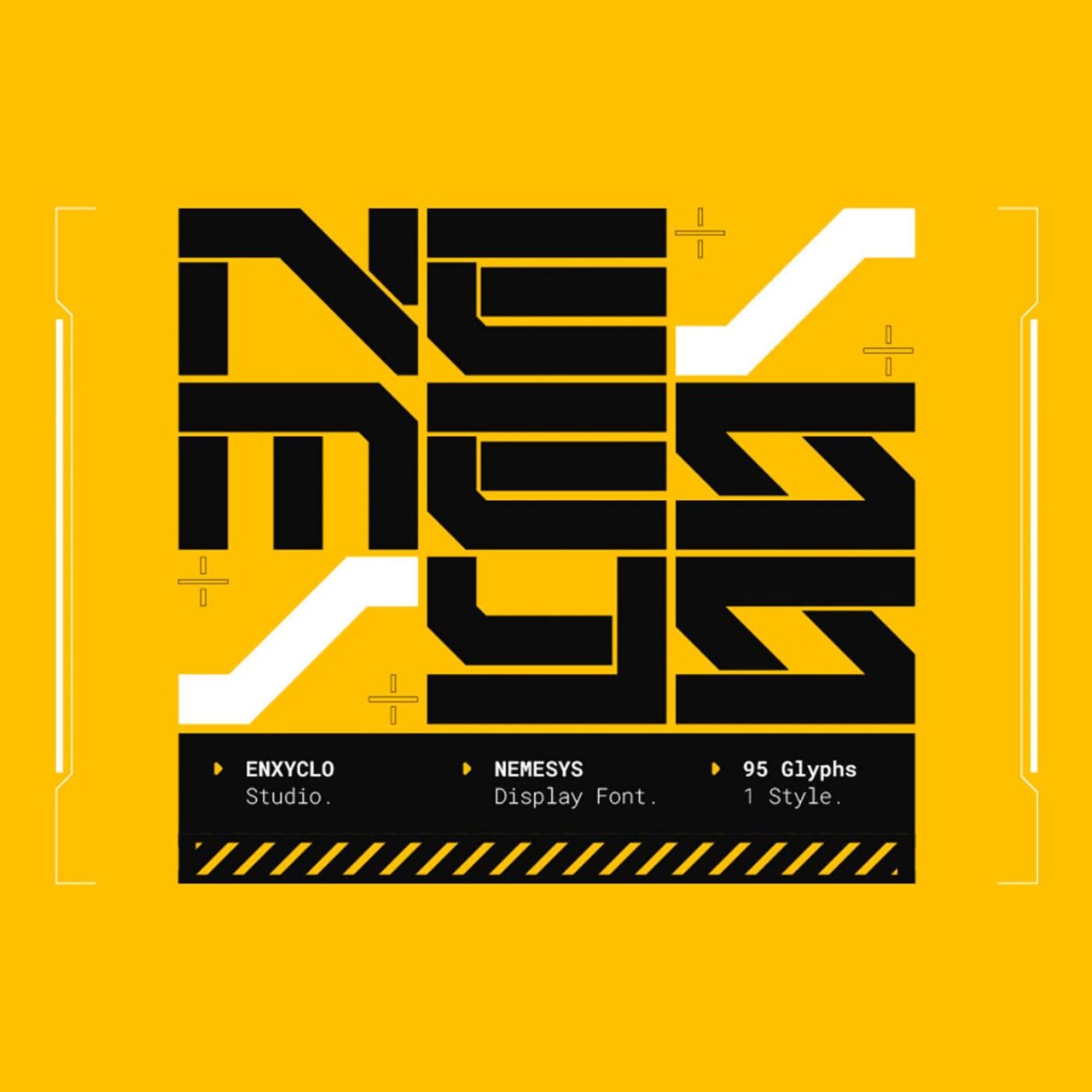 NEMESYS Font | Futuristic Display Typeface For Impactful Designs