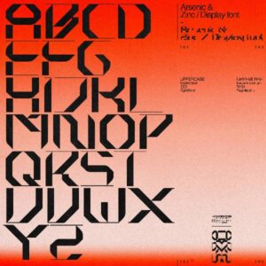 Acid-inspired design with Arsenic & Zinc font