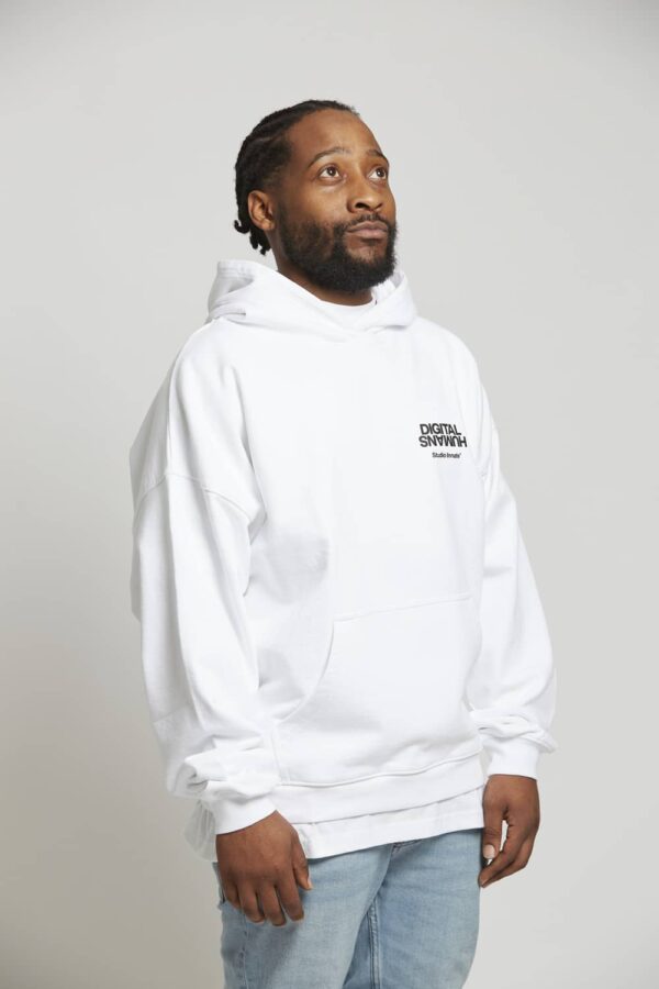 White Digital Humans Hoodie - Image 5