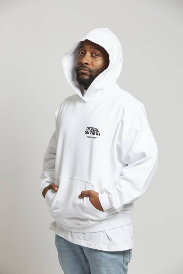 White Digital Humans Hoodie - Image 2