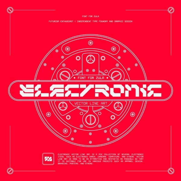 Electronic-Vector-Line-Art-Cover