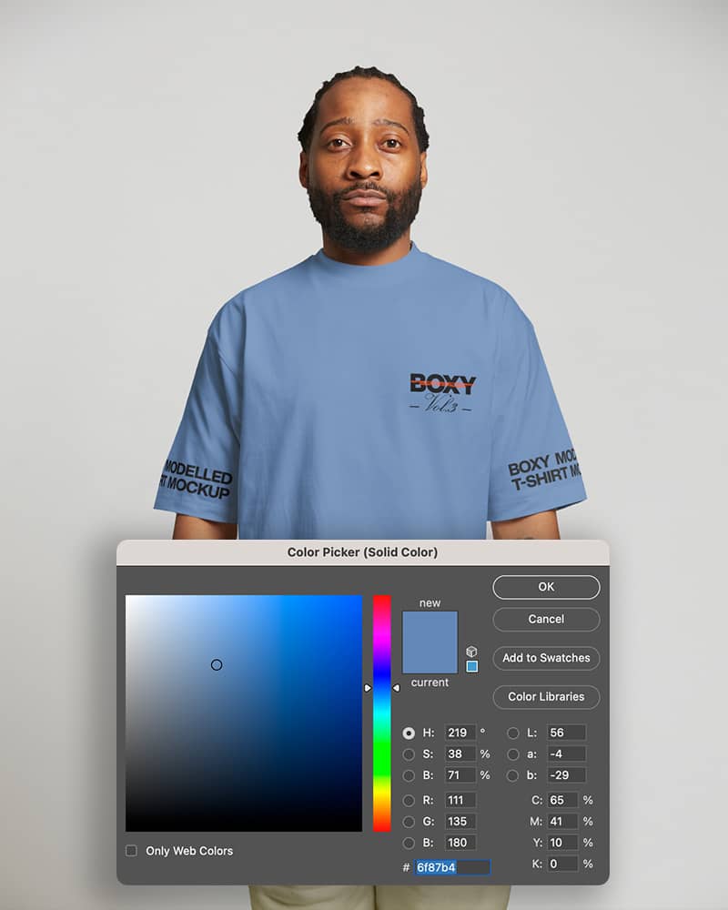 Boxy Modelled T-Shirt Mockup - Showcase Your Apparel Designs