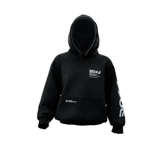 Walking 3D Boxy Hoodie Mockup - Standard