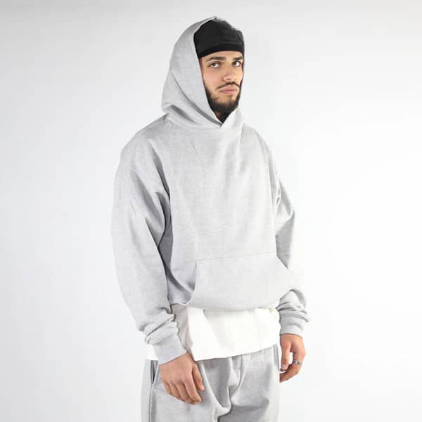 Luxury Oversized Hoodie - Heather Grey – UNBND Blanks