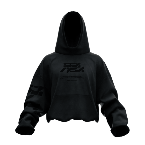 3D Mock-Neck Hoodie Mockup - Standard