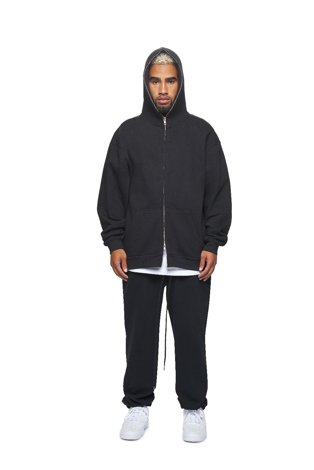 TS9505FULLZIP-Black-(Front-Hood-Up)