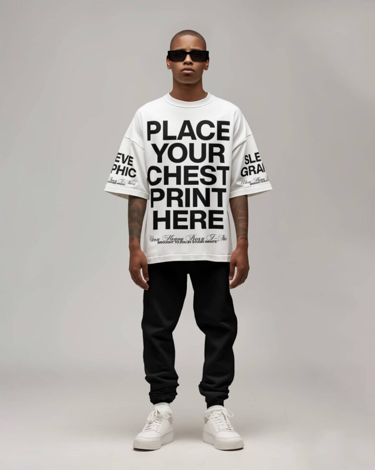 Ultra Boxy T-Shirt Mockup – Effortlessly Showcase Your Designs