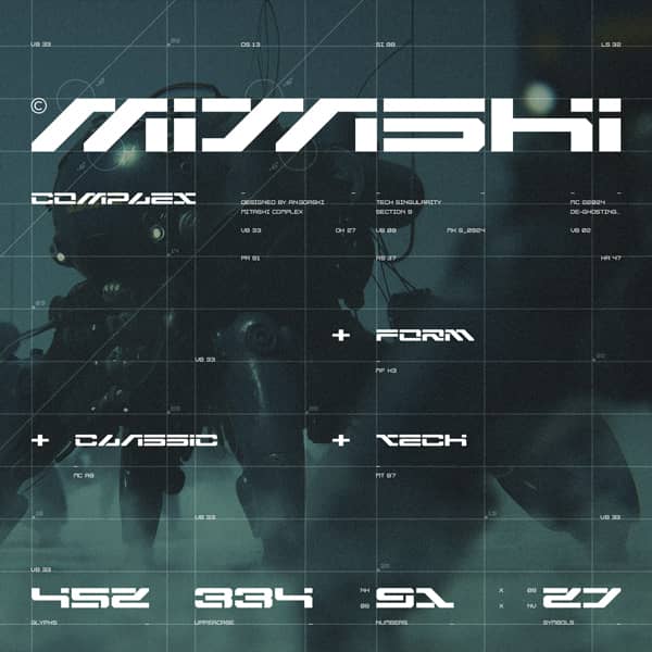 Mitashi font cyberpunk style