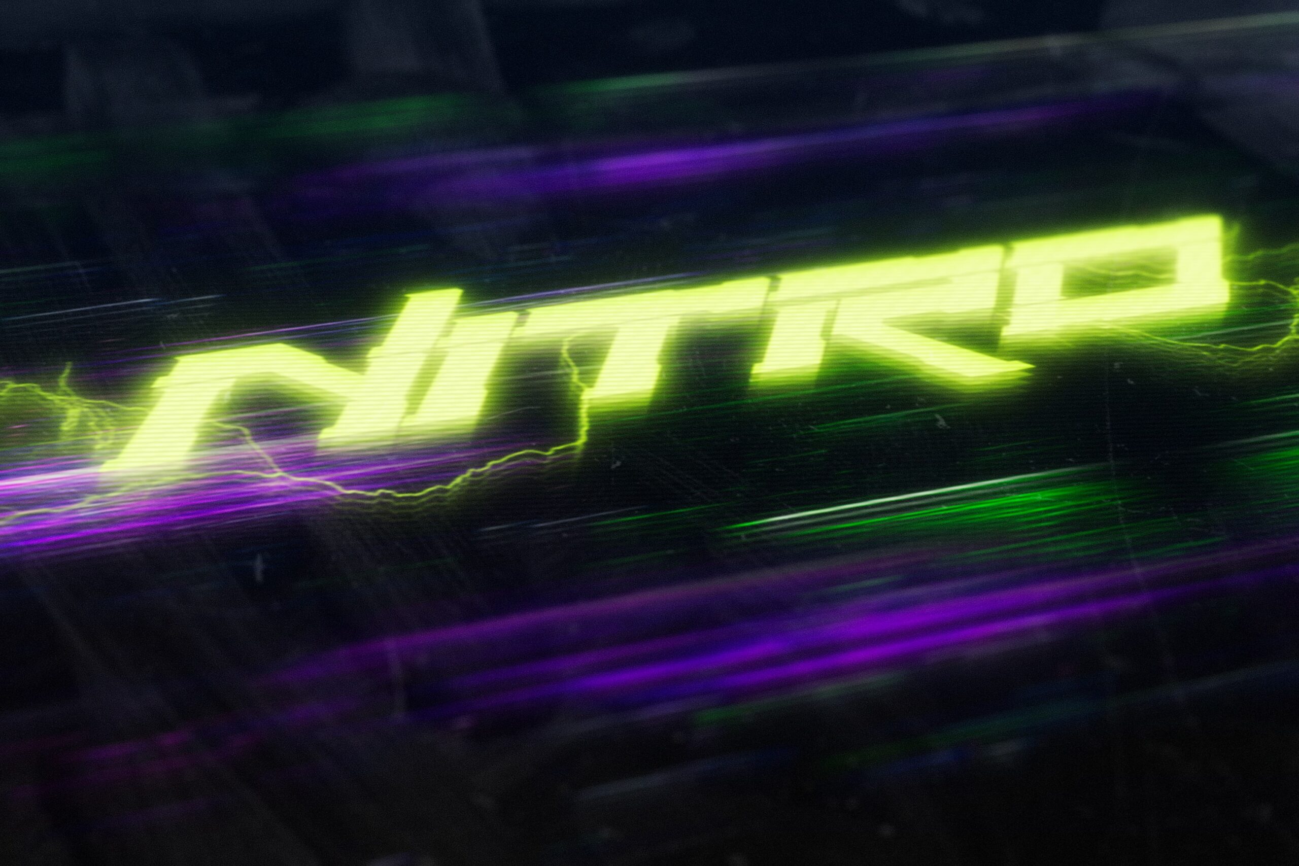 Dystopian sci-fi book cover with Nitro type